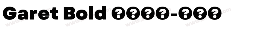 Garet Bold 字体下载字体转换